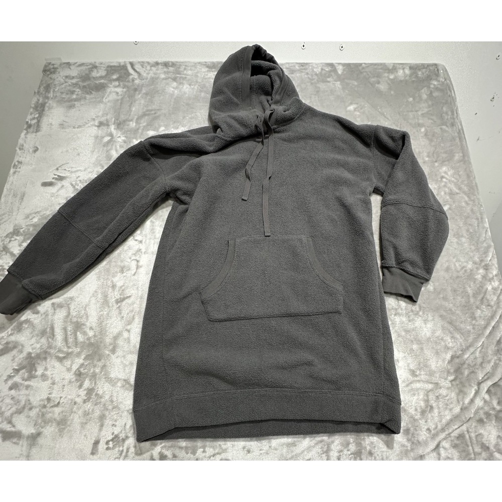 Cuddl Duds Gray Long Sleeve Top Womens Medium Soft Fleece Stretch 3/4 Sleeve EUC